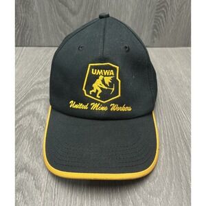 UMWA United Mine Workers Local 12 Black Gold Baseball Cap Hat Legend USA Union